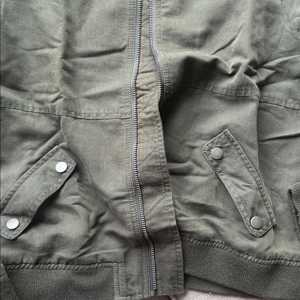 PAIGE Olive Utility Bomber Jacket - Picture 4 of 5